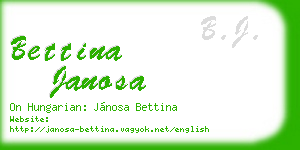 bettina janosa business card